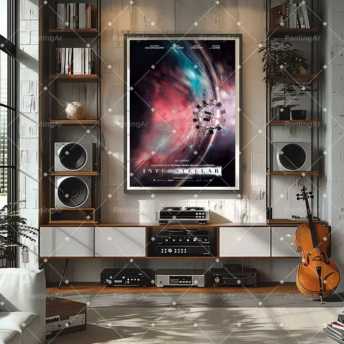 Peinture sur toile d'art cinématographique Interstellar