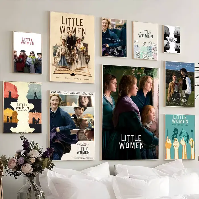 Affiches de film Vintage pour petites femmes, imprimés en papier blanc collant, affiches d'art, autocollants muraux