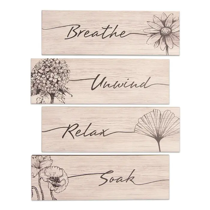 Décoration Murale en Bois : Art Floral Amusant Fait Main, Plaque Murale Décorative avec Plantes, Pei