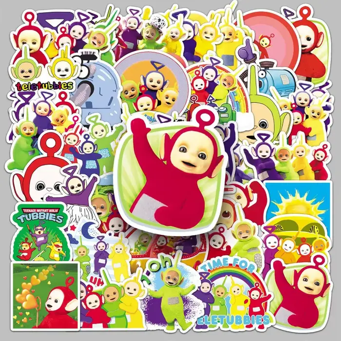 50 autocollants de dessins animés Teletubbies