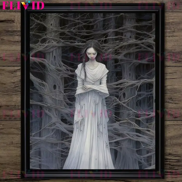 Peinture à l'huile de dame gothique victorienne, impression d'art mural Vintage occulte Dark Academi