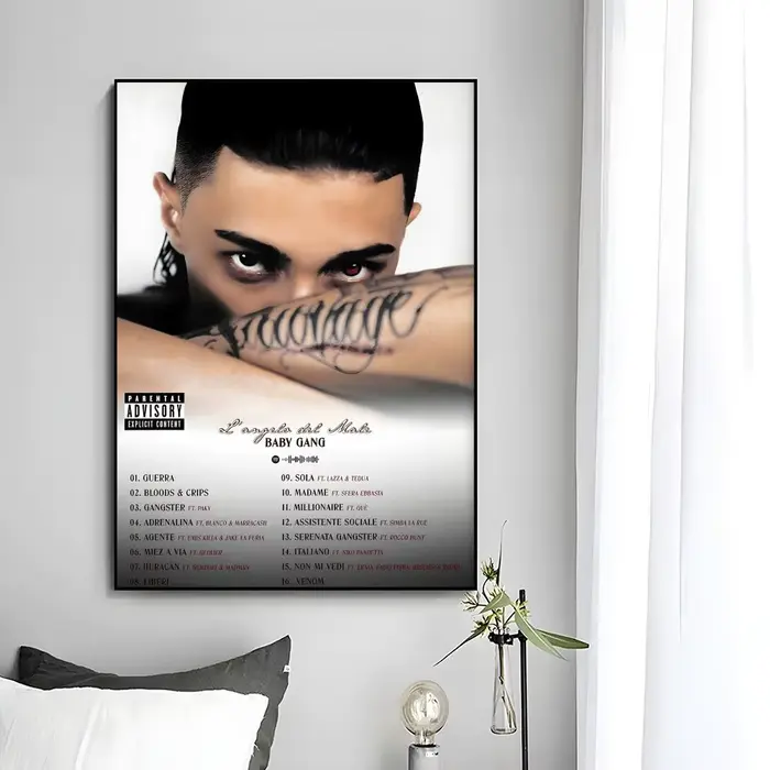 Affiche artistique HD Streetwise Gritty European Rapper B-Baby G-Gang, autocollante, imperméable, po