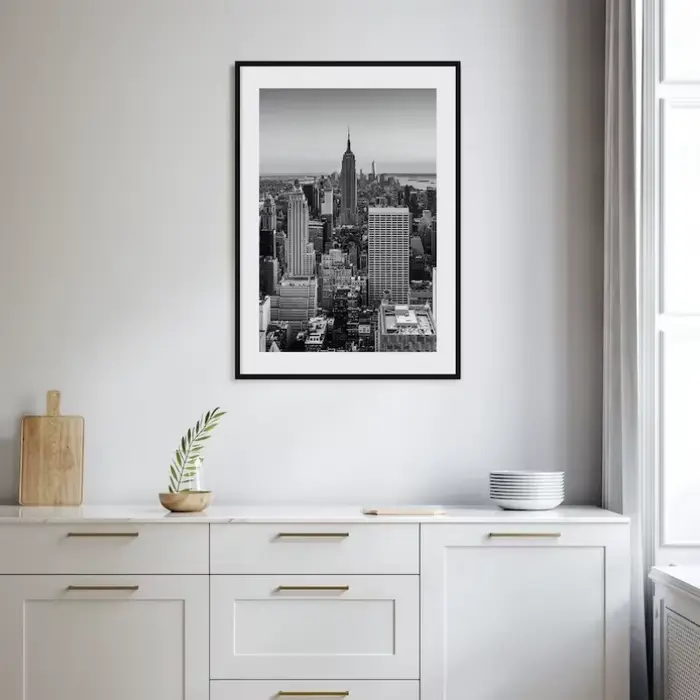 Affiche Photo de ville de New York noir et blanc