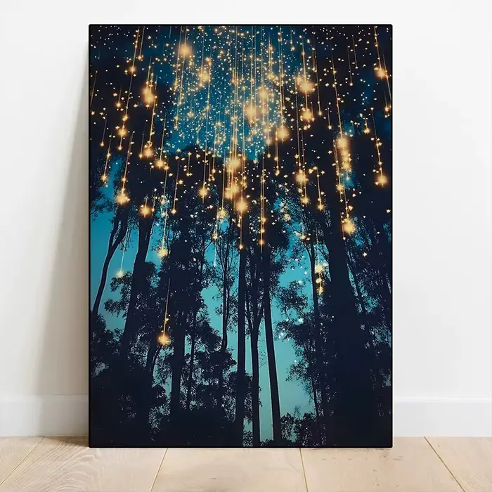 Affiches et imprimés botaniques de forêt magique de lune