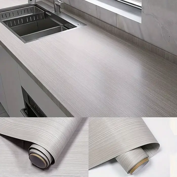 Papier peint à grain de bois à décoller et à coller – Film auto-adhésif imperméable et résistant à l'huile pour cuisine, salle de bains, rénovation de meubles