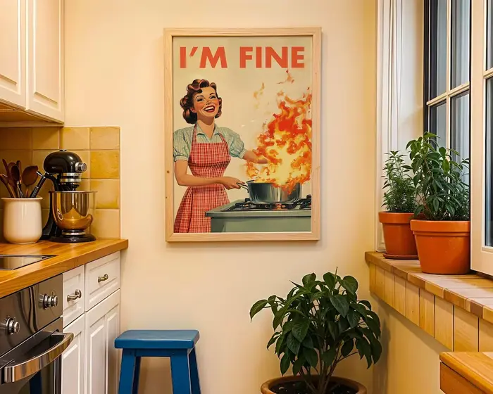 Impression de cuisine rétro