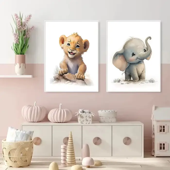 Affiche d'animaux de la Jungle de dessin animé