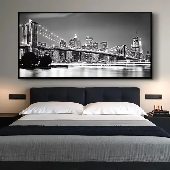 Peinture sur toile lumineuse pont de Brooklyn