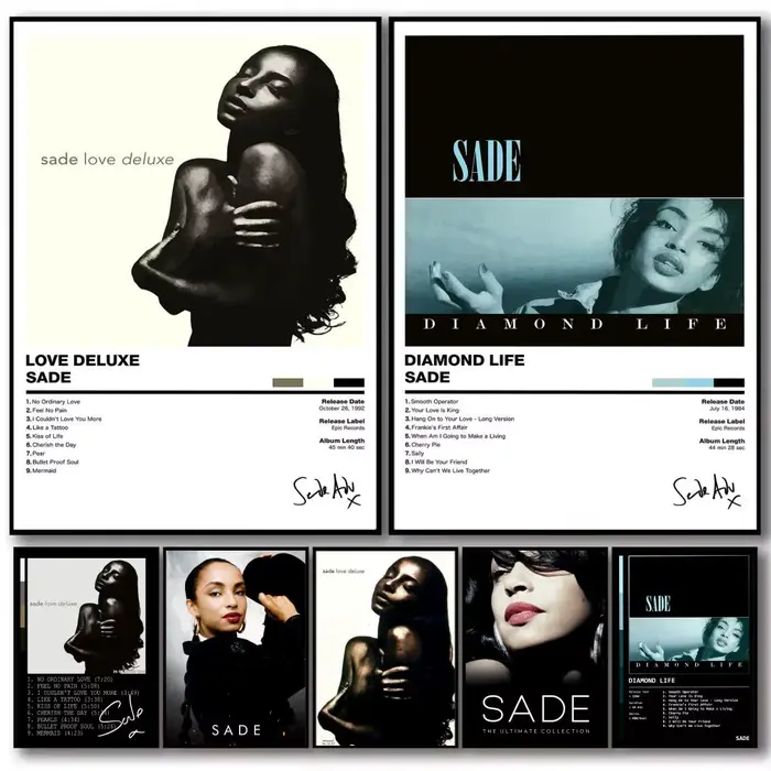 Affiche décorative d'album musical Singer S-Sade