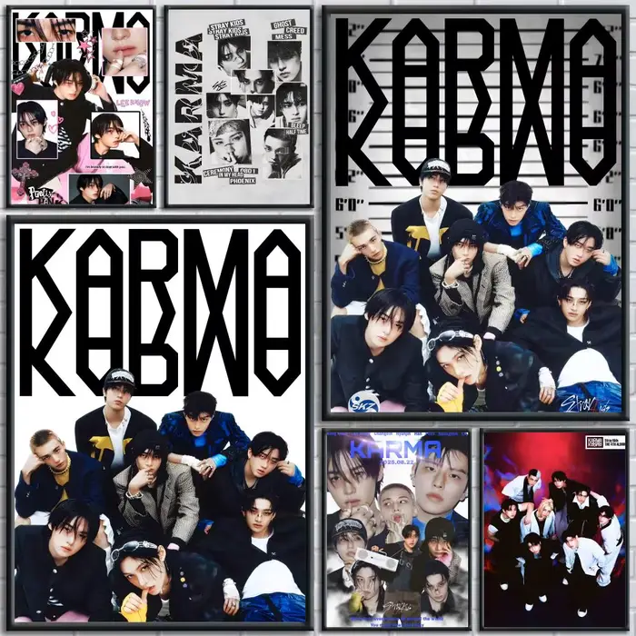 KPOP – affiche KARMA HD auto-adhésive