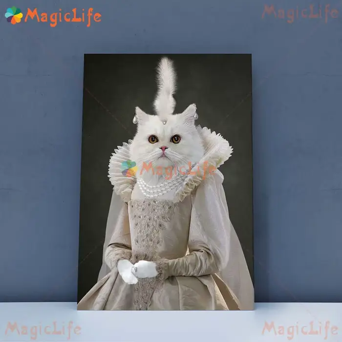 Lady princesse chien Animal Photo chat fille photos murales pour salon nordique affiche mur Art toile peinture décor à la maison sans cadre