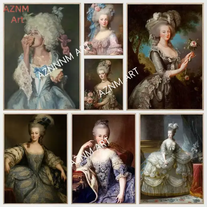 Affiche de peinture à l'huile Marie Antoinette