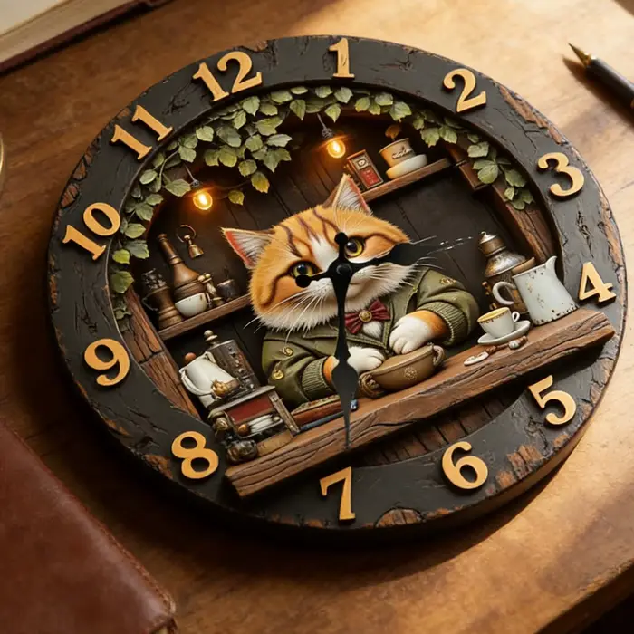 Horloge murale en bois silencieuse de 12 pouces