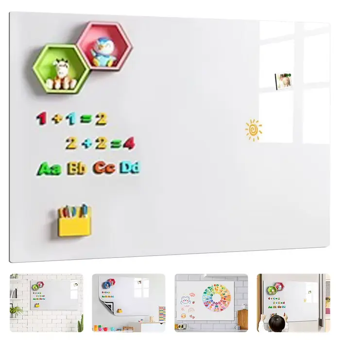 Autocollant de tableau blanc magnétique comprenant un marqueur, gomme magnétique, tableau effaçable à sec mural, Surface effaçable amovible pour enfants, bureau, maison