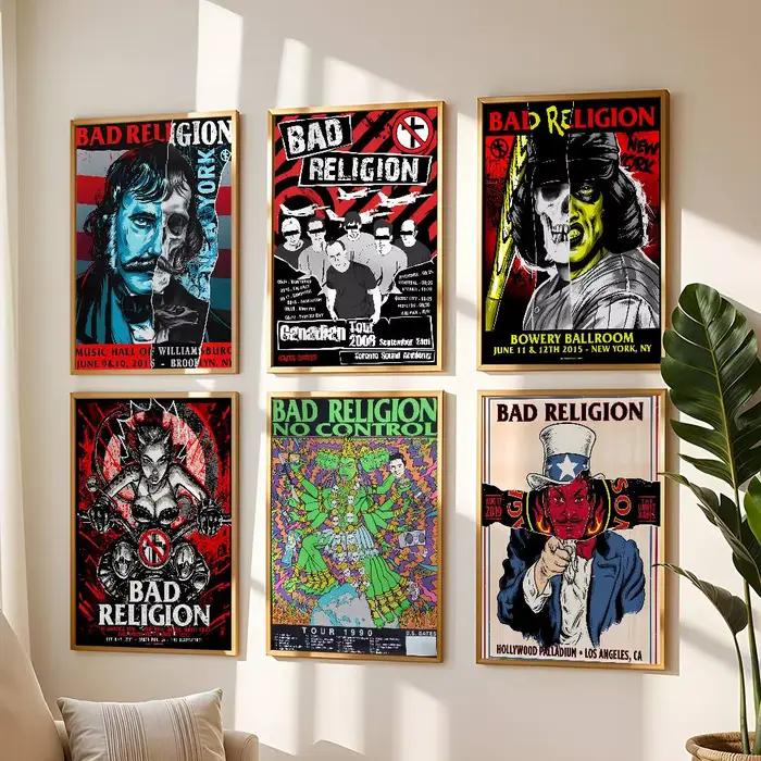 B-bad r-religion affiche haute qualité impression étanche mur Art autocollant pour Bar salon décor cadeau
