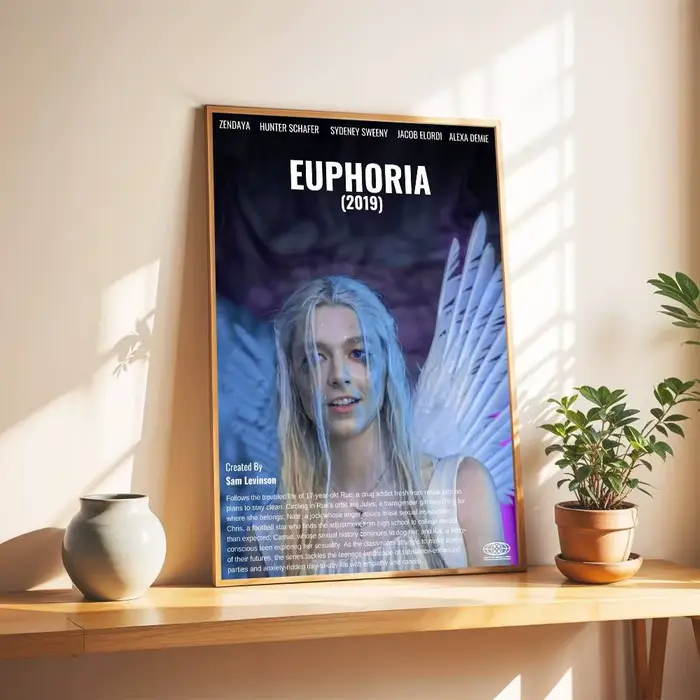 Affiche tendance TV Euphoria, impression de haute qualité, autocollant mural imperméable pour Bar, décoration de salon, cadeau