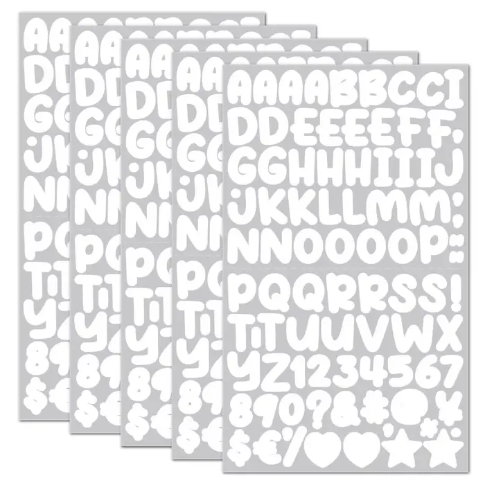 26 lettres numéro dessin animé lettre autocollant 0.5 pouces dessin animé dessin animé initiale Alph