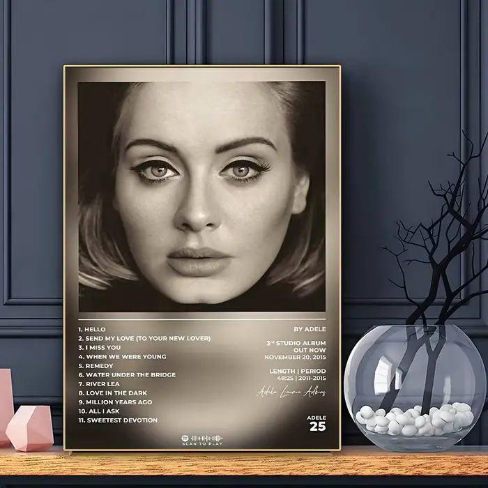 Chanteur Adele affiche HD Art collant mur étanche maison salon Bar décoration