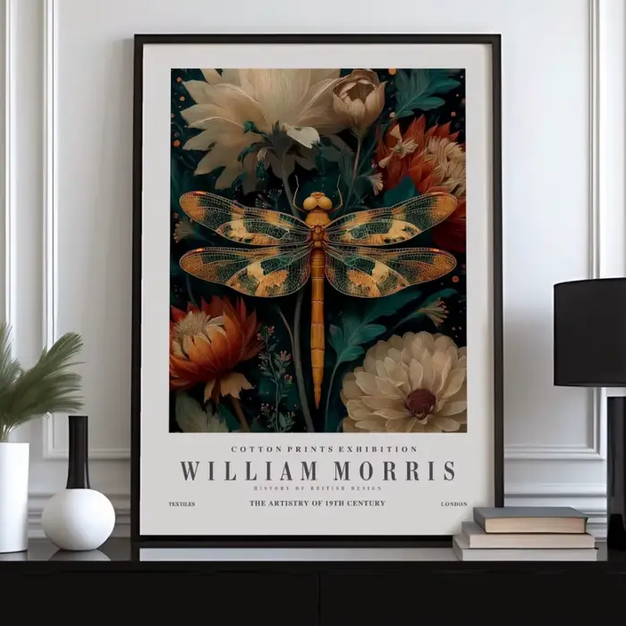 William Morris fleur animaux mur Art impression toile Vintage pays amoureux cadeau pour Dark Academia milieu du siècle botanique affiche