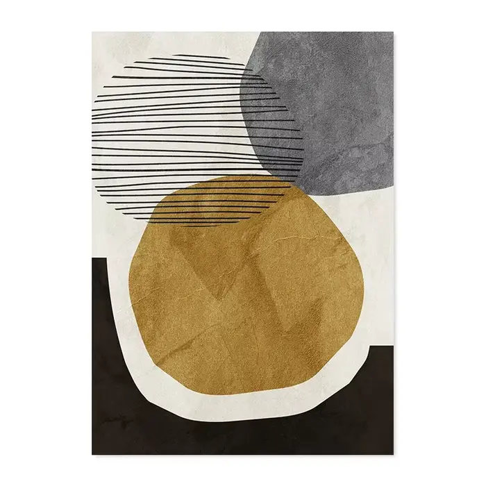 Lot de 1/3 tableaux triptyques minimalistes, art mural abstrait, lignes géométriques, impressions su