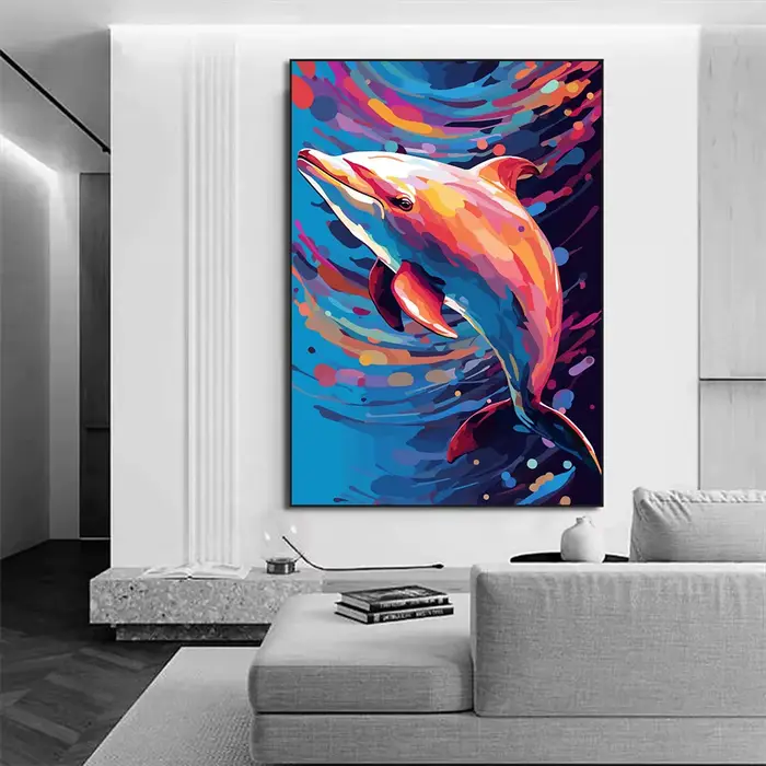 Abstrac Colorful Interface Animals Canvas Painting