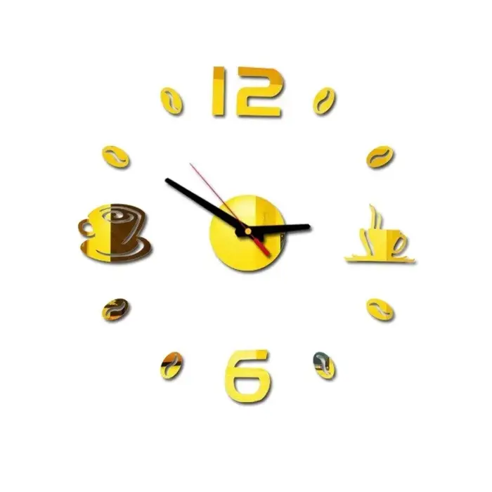 Horloge murale numérique autocollant Design moderne bricolage cuisine salon décor à la maison