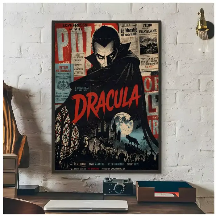 Affiche gothique d'horreur D-Dracula