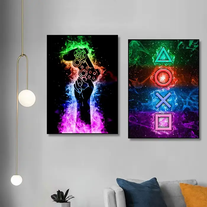 Peintures sur toile de manette de jeu de Style Punk