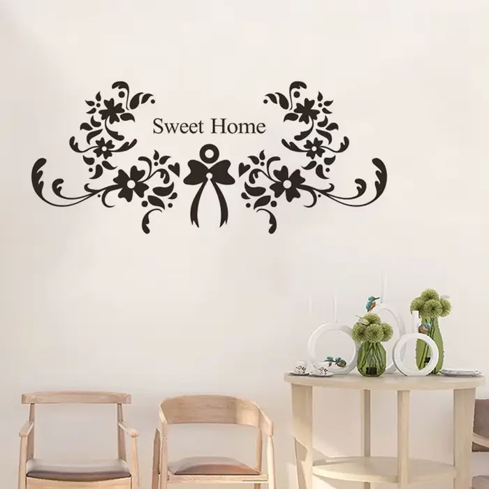 Autocollant Mural de vigne de fleur de maison douce