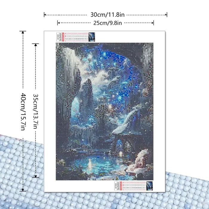 Peinture diamant paysage