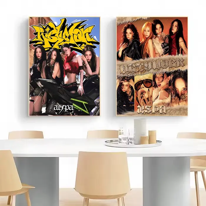 Affiche esthétique Whiplash du groupe de filles Kpop A-Aespa