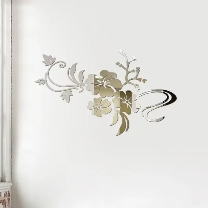 Grandes Décorations Murales Miroir en Forme de Fleurs