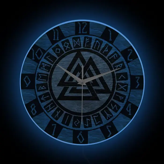Horloge murale nordique Valknut