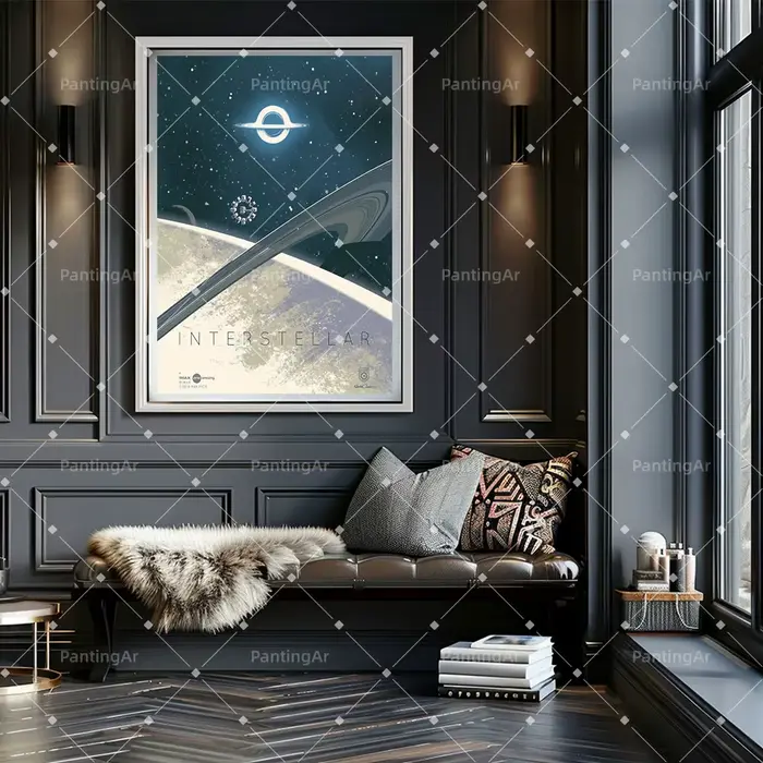 Peinture sur toile d'art cinématographique Interstellar