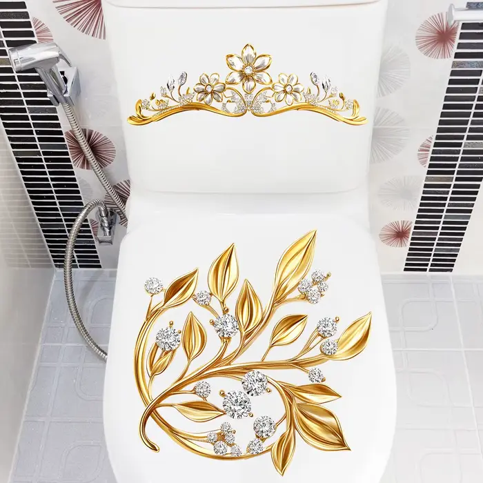 Autocollant mural auto-adhésif pour siège de toilette de salle de bains