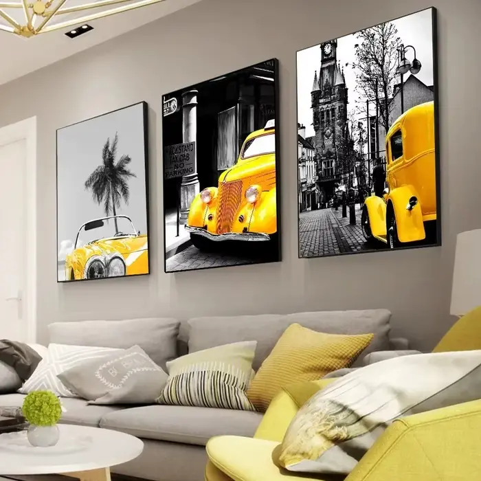 Image de paysage européen en noir et blanc pour la décoration intérieure