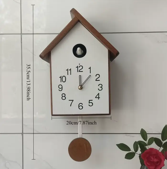 Horloges murales nordiques minimaliste moderne horloge en bois Design esthétique horloges coucou cha
