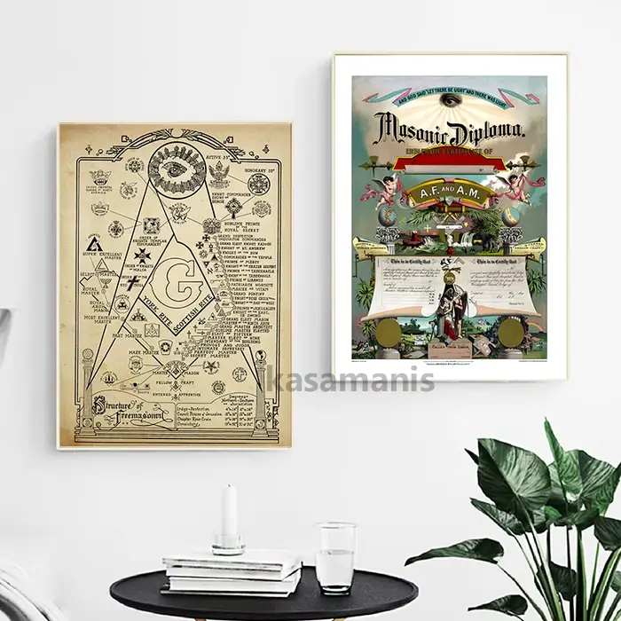 Freemason graphic – affiche Vintage