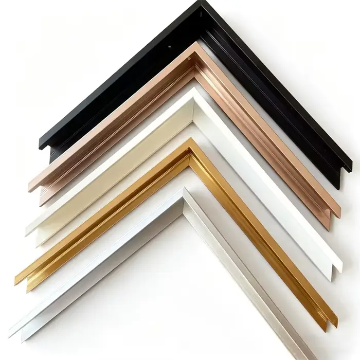 Grand cadre en alliage d'aluminium DIY, grand format, pour toile, avec cadre intérieur en bois et en