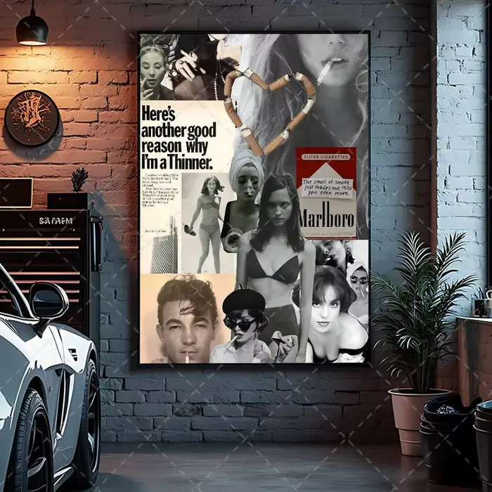Affiche artistique M-Marlboro avec impressions