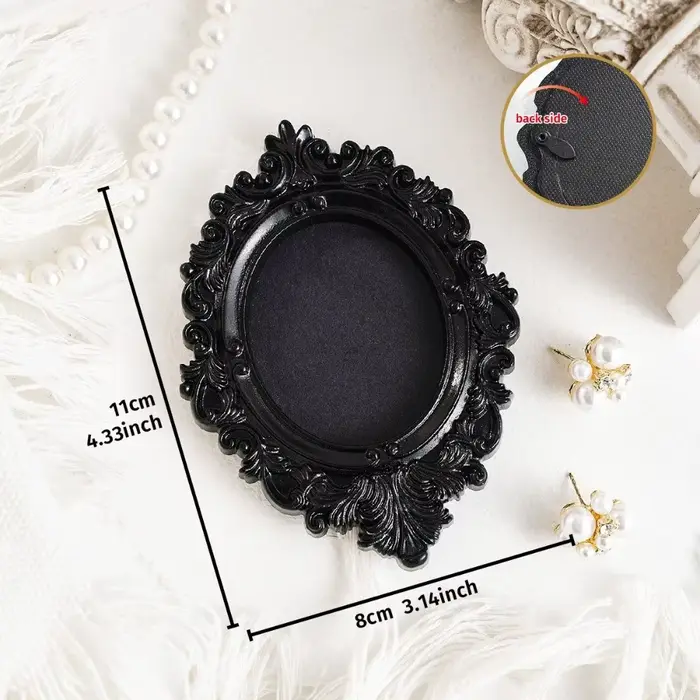 Mini cadres photo suspendus en résine, pour mur, DIY, style vintage, créatifs, baroques, ornés, pour