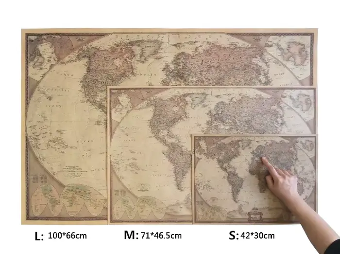 Carte du monde Vintage