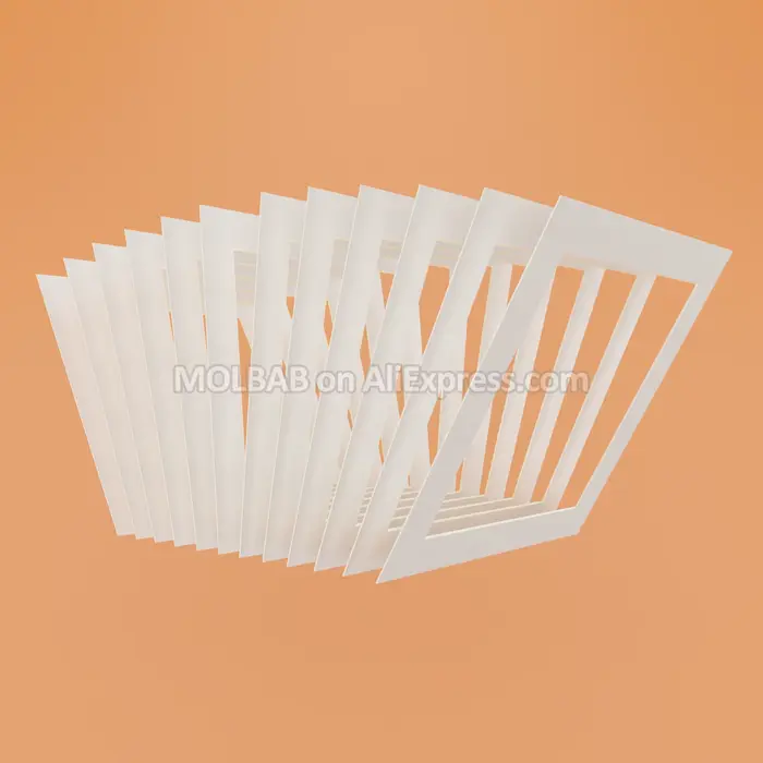 Tapis Photo carrés 8/10/12/14/16 pouces, supports en carton à Surface texturée blanc/noir pour décoration de montage de cadre Photo, 12 pièces/lot