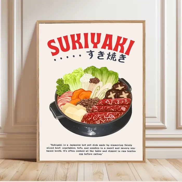 Affiche d'illustration de la cuisine japonaise