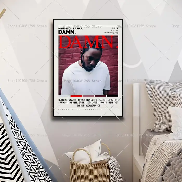 Affiche d'album de rappeur Hip Hop Kendrick Lamar