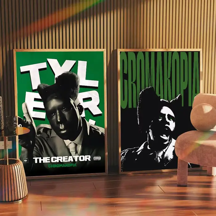 Affiches Vintage de rappeur t-tyler créateur c-hromakopia