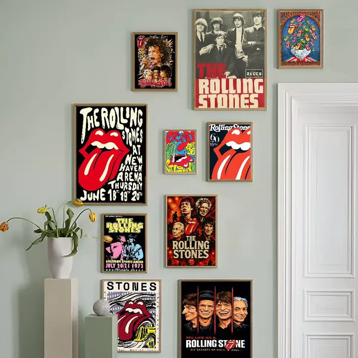 Affiche autocollante DIY du groupe de rock The Rolling Stones