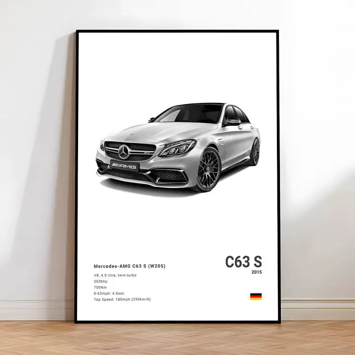 Affiche de supercar AMG GT