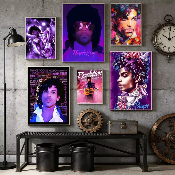 Affiche sur toile de peinture et calligraphie Prince R-Rogers Nelson