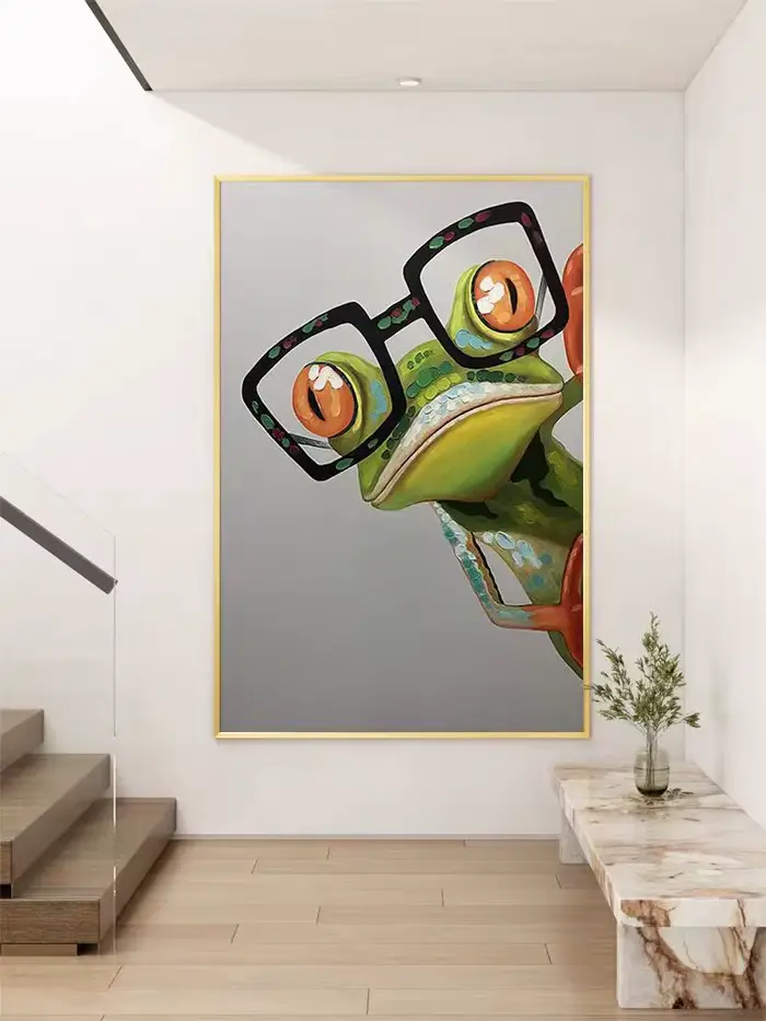 Peinture à l'huile sur toile peinte à la main